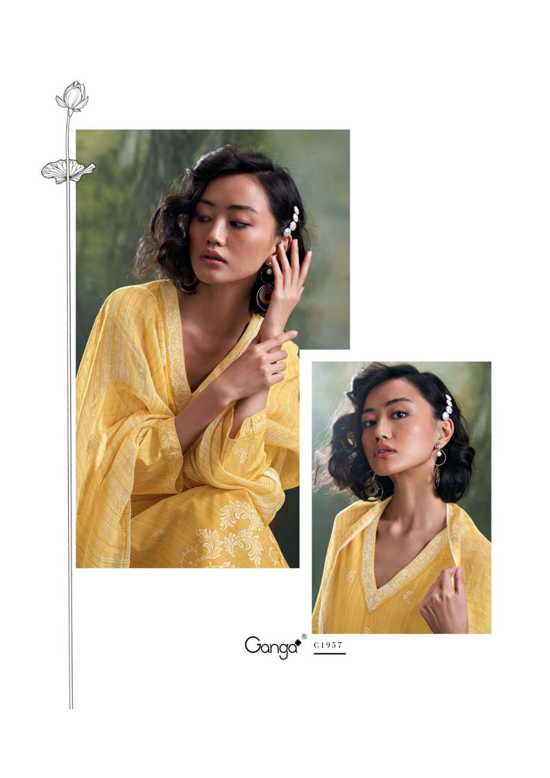 Ganga Fashion Nihira Cotton Linen Printed Festival Wear Salwar Suit