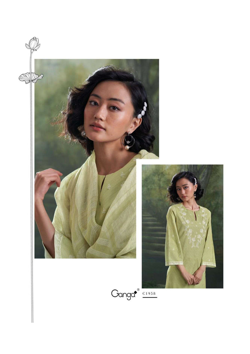Ganga Fashion Nihira Cotton Linen Printed Festival Wear Salwar Suit