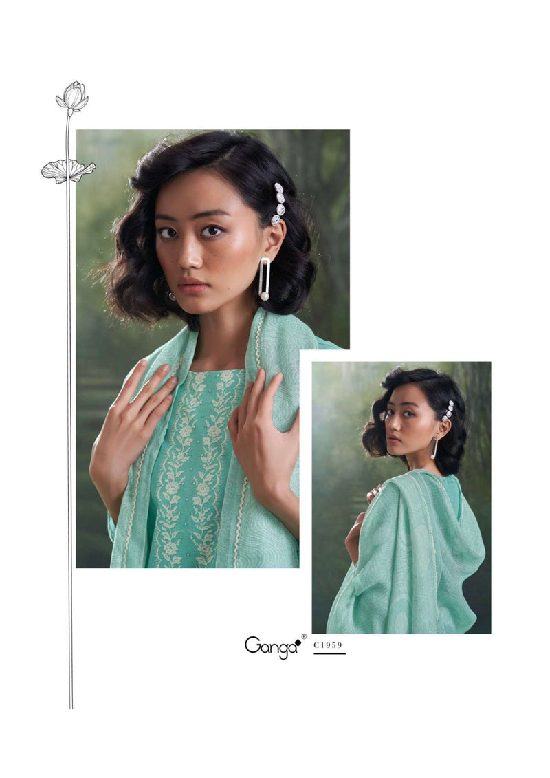 Ganga Fashion Nihira Cotton Linen Printed Festival Wear Salwar Suit