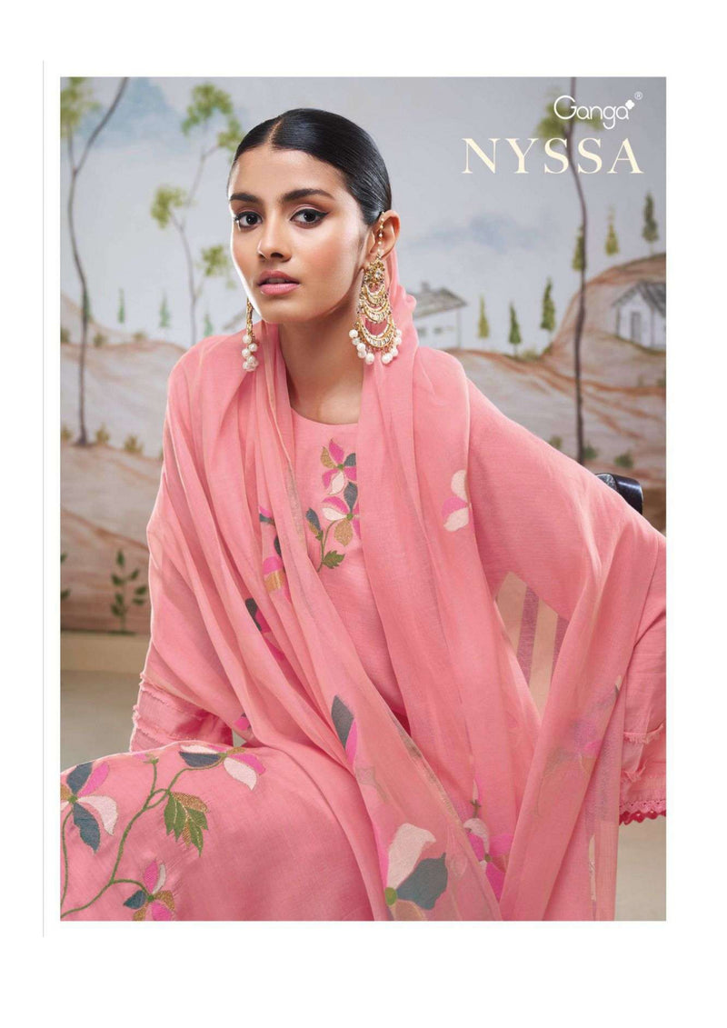 Ganga Fashion Nyssa Bemberg Silk Embroidery Work Salwar Kameez