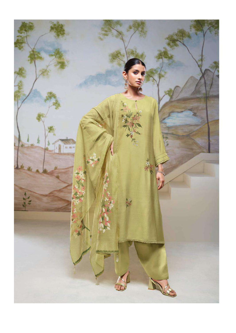 Ganga Fashion Nyssa Bemberg Silk Embroidery Work Salwar Kameez