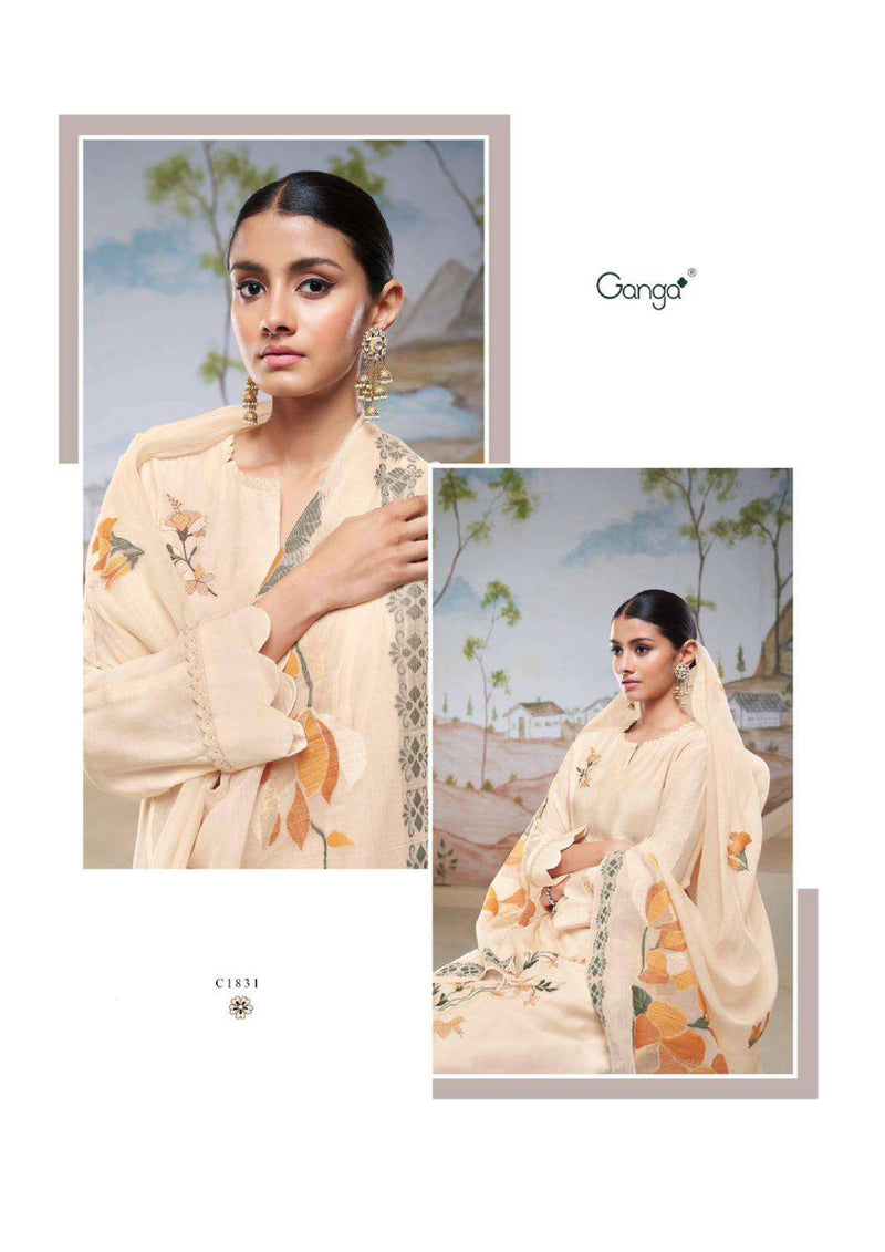 Ganga Fashion Nyssa Bemberg Silk Embroidery Work Salwar Kameez