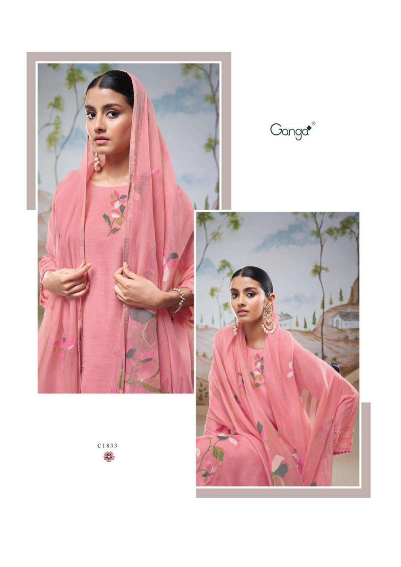 Ganga Fashion Nyssa Bemberg Silk Embroidery Work Salwar Kameez