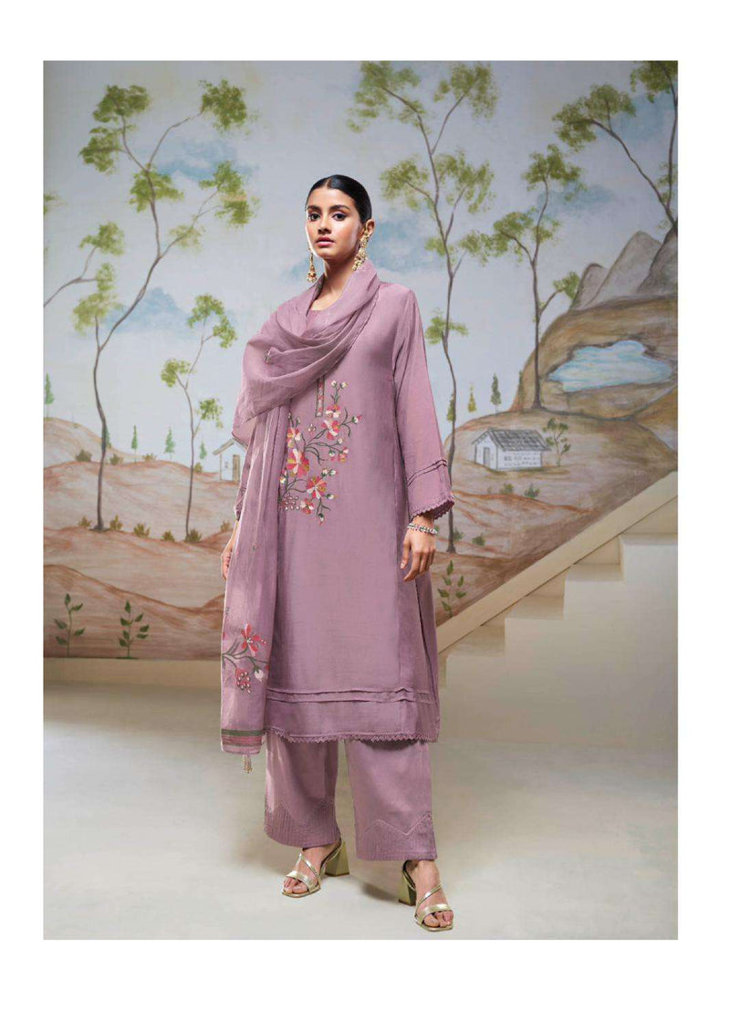 Ganga Fashion Nyssa Bemberg Silk Embroidery Work Salwar Kameez