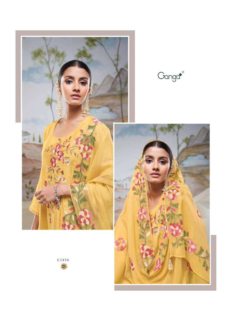 Ganga Fashion Nyssa Bemberg Silk Embroidery Work Salwar Kameez