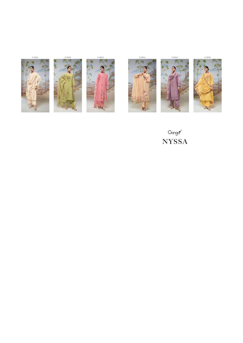 Ganga Fashion Nyssa Bemberg Silk Embroidery Work Salwar Kameez