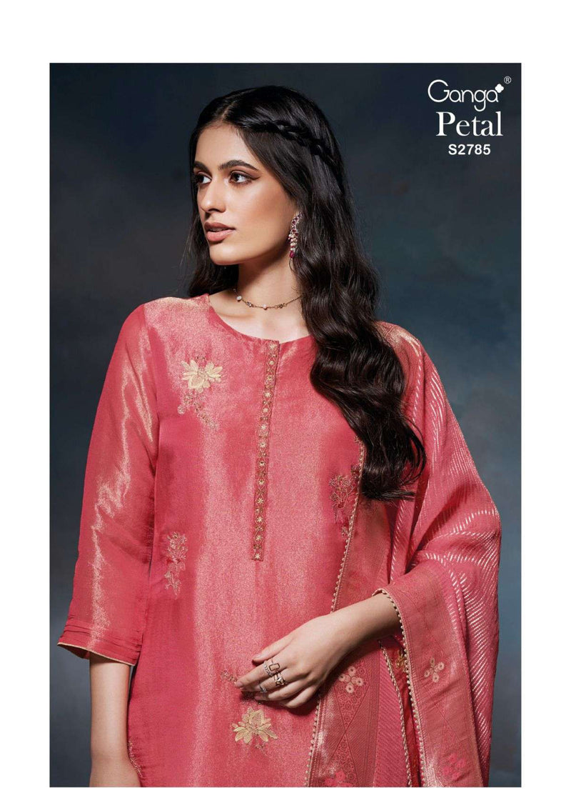 Ganga Fashion Petal 2785 Silk Jacquard Wedding Wear Salwar Kameez