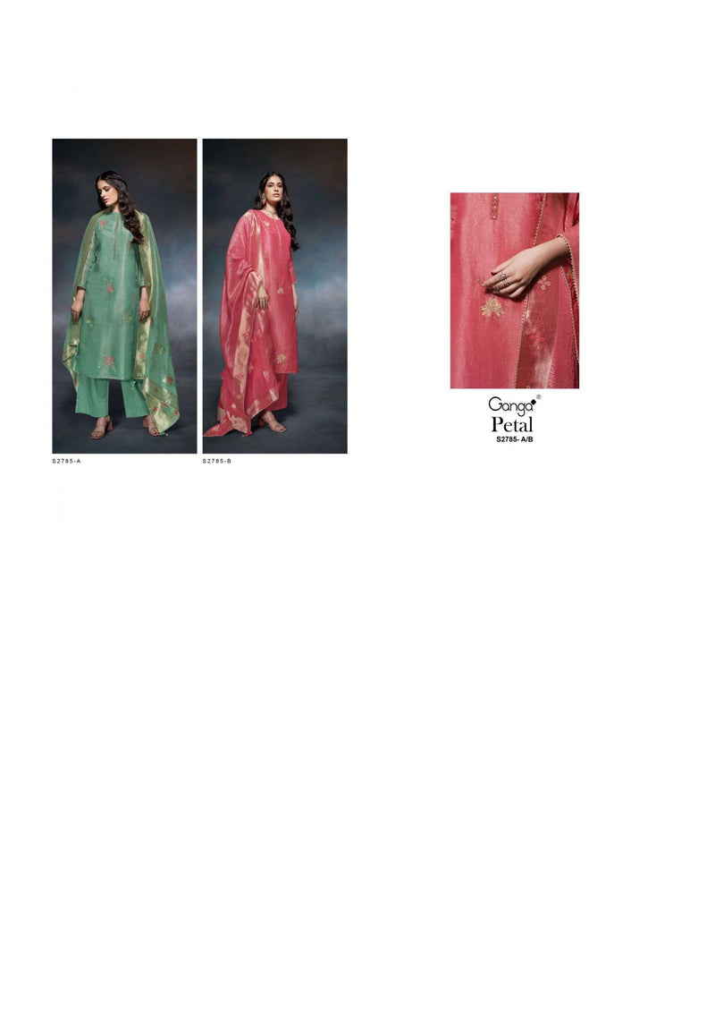 Ganga Fashion Petal 2785 Silk Jacquard Wedding Wear Salwar Kameez