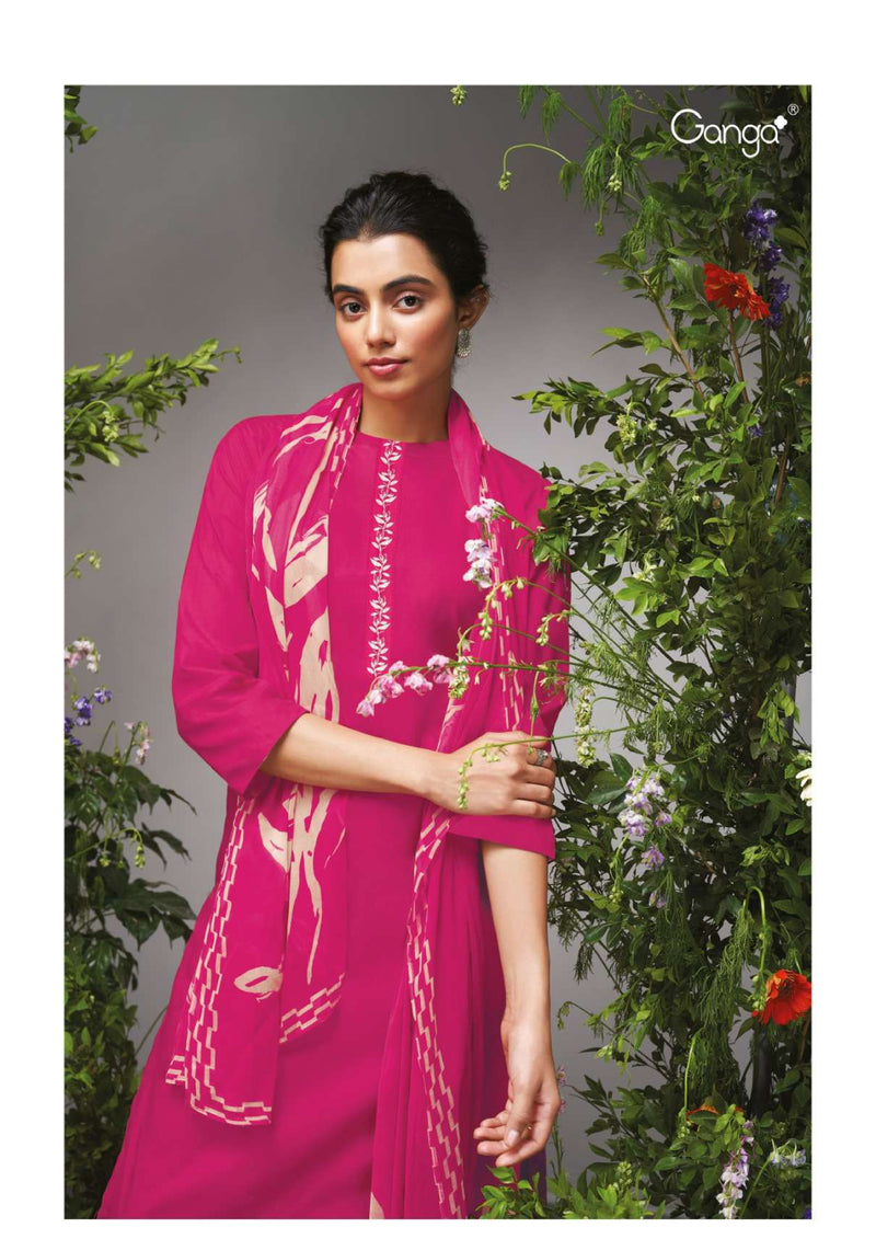 Ganga Fashion Ridhima 2588 Cotton Silk Solid Printed Designer Salwar Suit