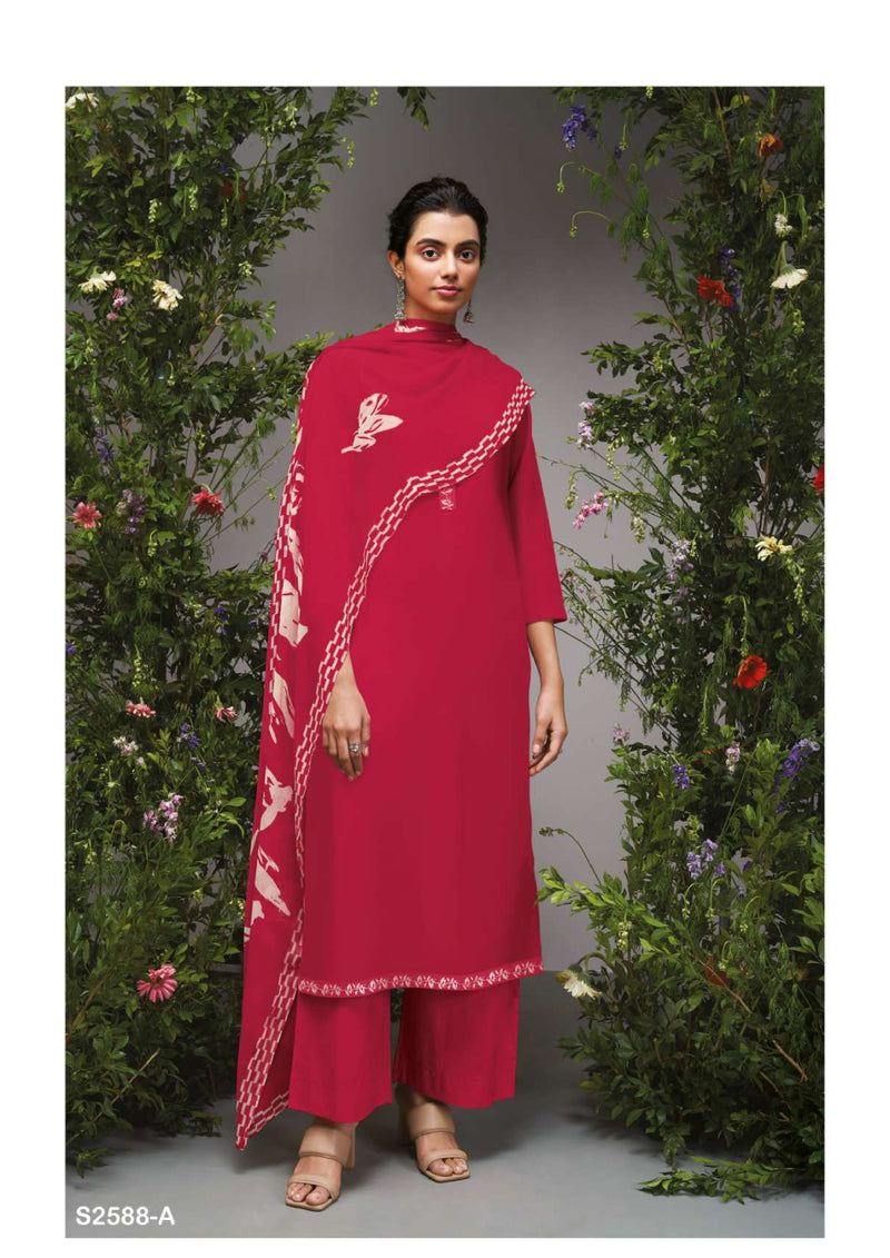 Ganga Fashion Ridhima 2588 Cotton Silk Solid Printed Designer Salwar Suit