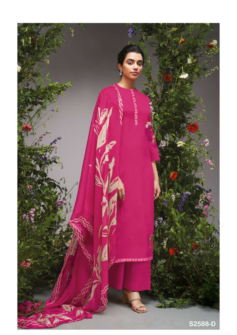 Ganga Fashion Ridhima 2588 Cotton Silk Solid Printed Designer Salwar Suit