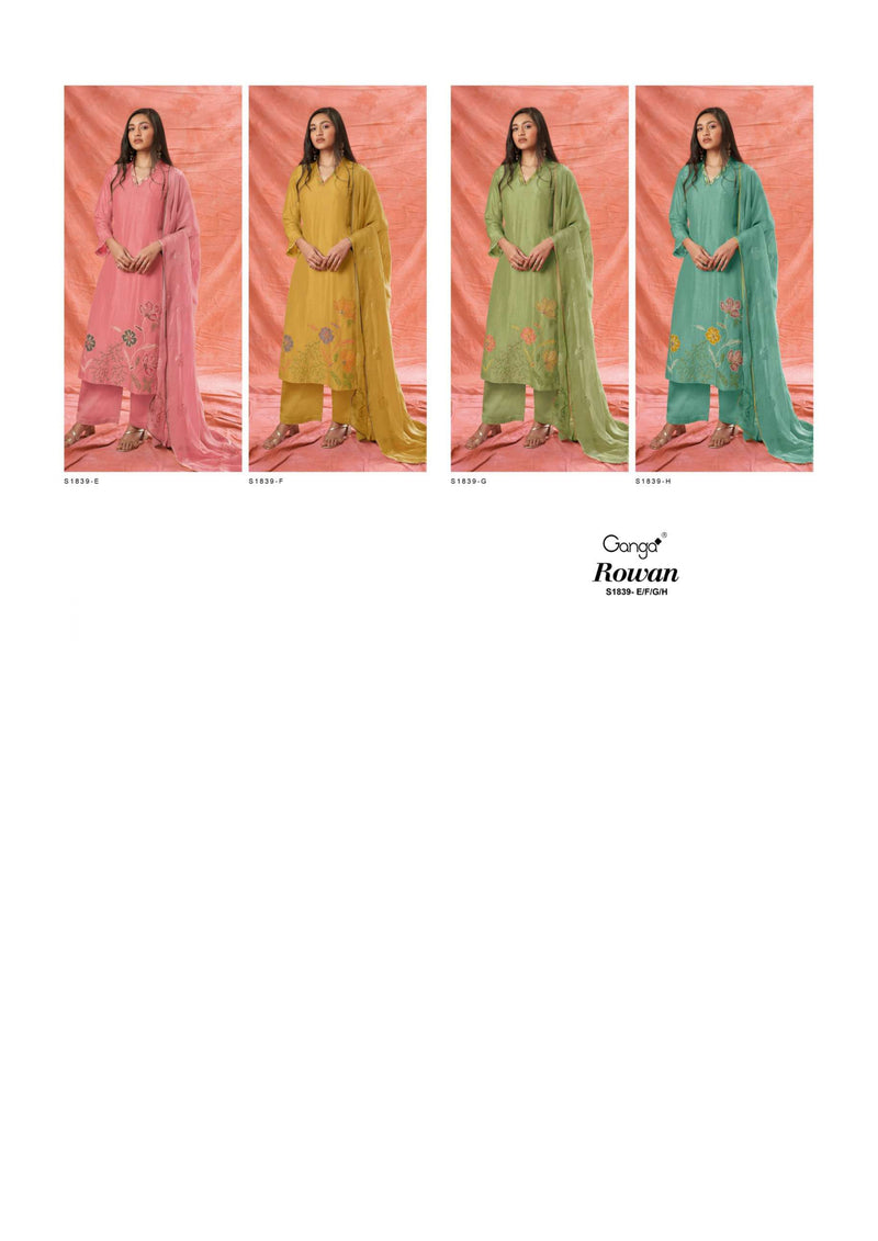 Ganga Fashion Rowan 1839 Bemberg Russian Silk Party Wear Salwar Suit