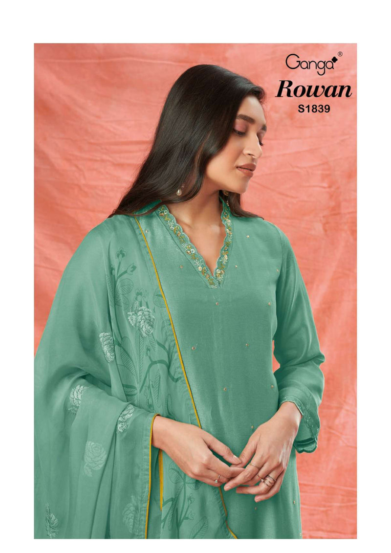 Ganga Fashion Rowan 1839 Bemberg Russian Silk Party Wear Salwar Suit