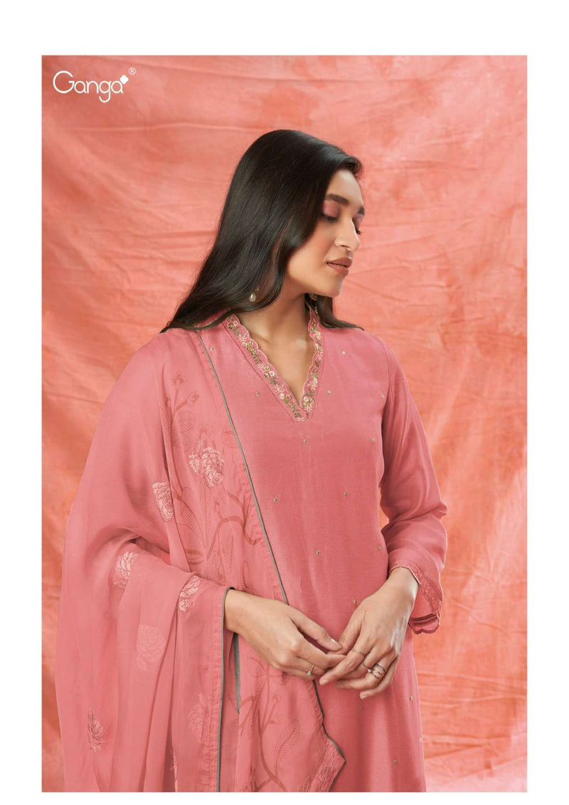 Ganga Fashion Rowan 1839 Bemberg Russian Silk Party Wear Salwar Suit