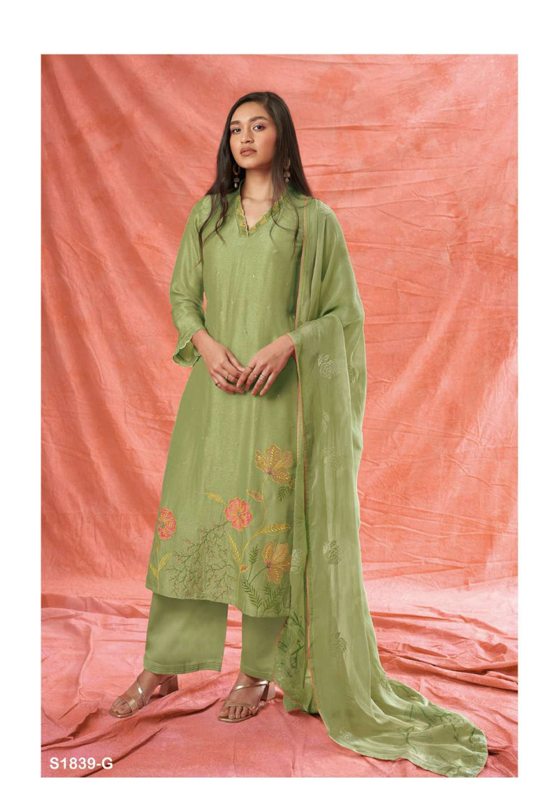 Ganga Fashion Rowan 1839 Bemberg Russian Silk Party Wear Salwar Suit