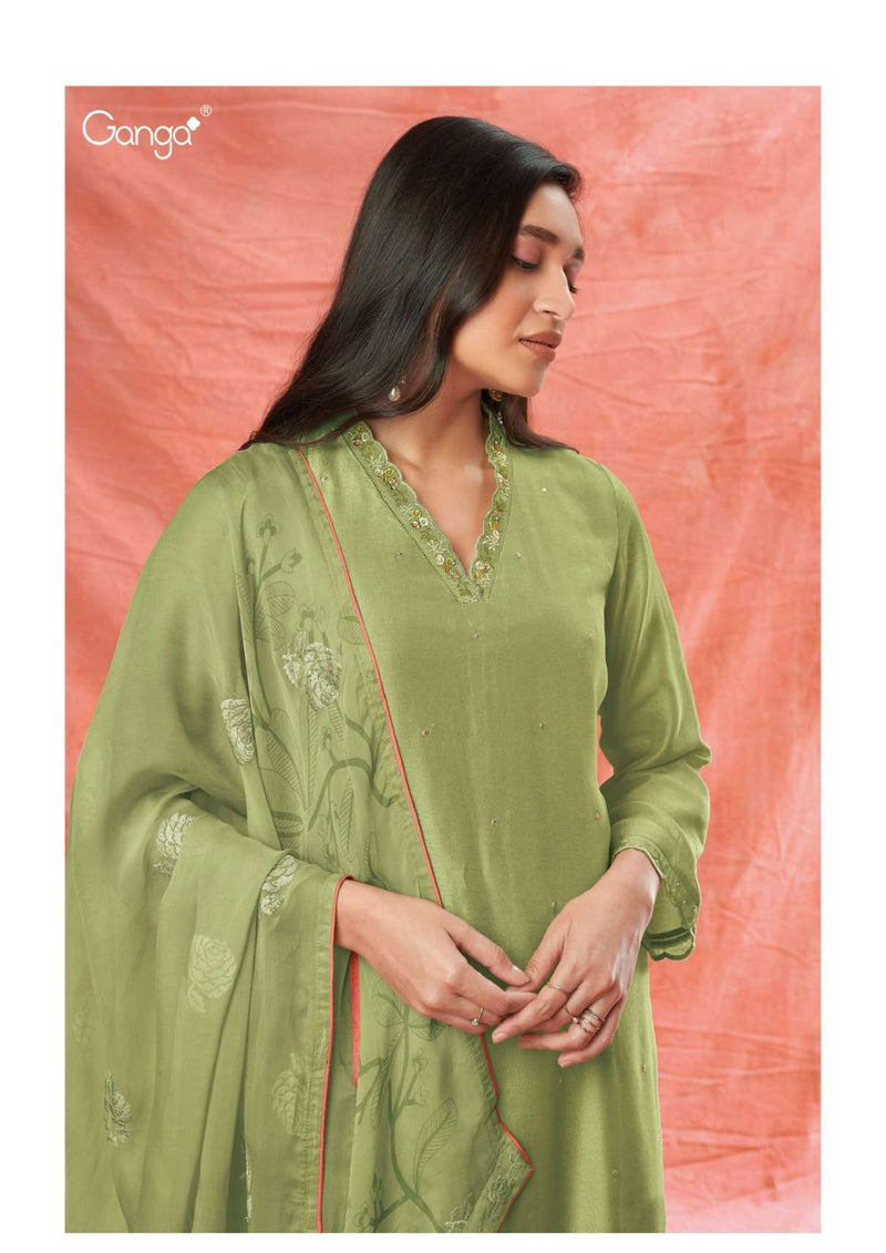 Ganga Fashion Rowan 1839 Bemberg Russian Silk Party Wear Salwar Suit
