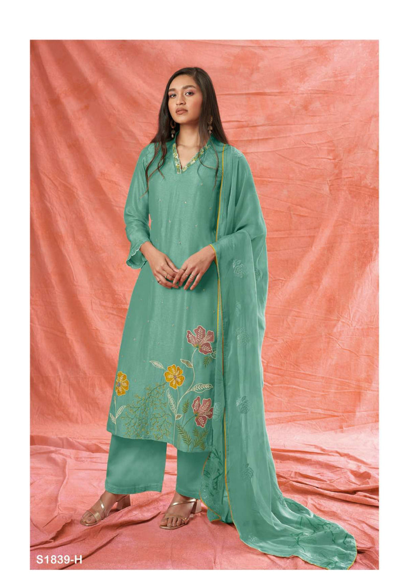 Ganga Fashion Rowan 1839 Bemberg Russian Silk Party Wear Salwar Suit