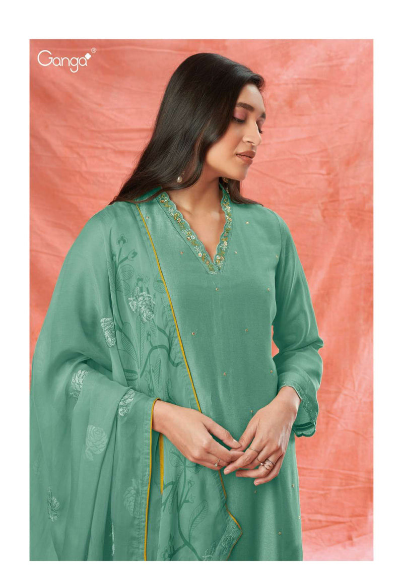 Ganga Fashion Rowan 1839 Bemberg Russian Silk Party Wear Salwar Suit