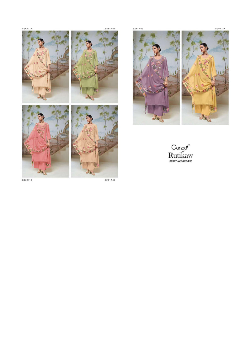 Ganga Fashion Rutikaw 2617 Bemberg Silk Fancy Salwar Kameez
