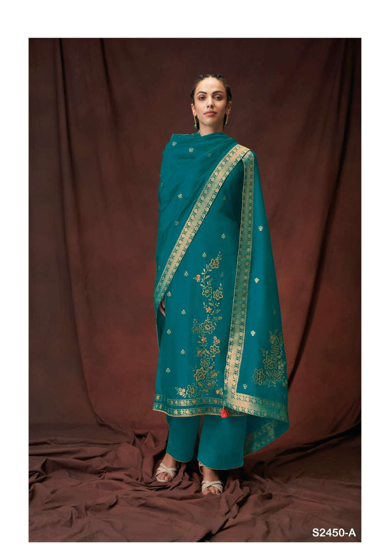 Ganga Fashion Salima 2450 Silk Jacquard Festival Wear Designer Salwar Kameez