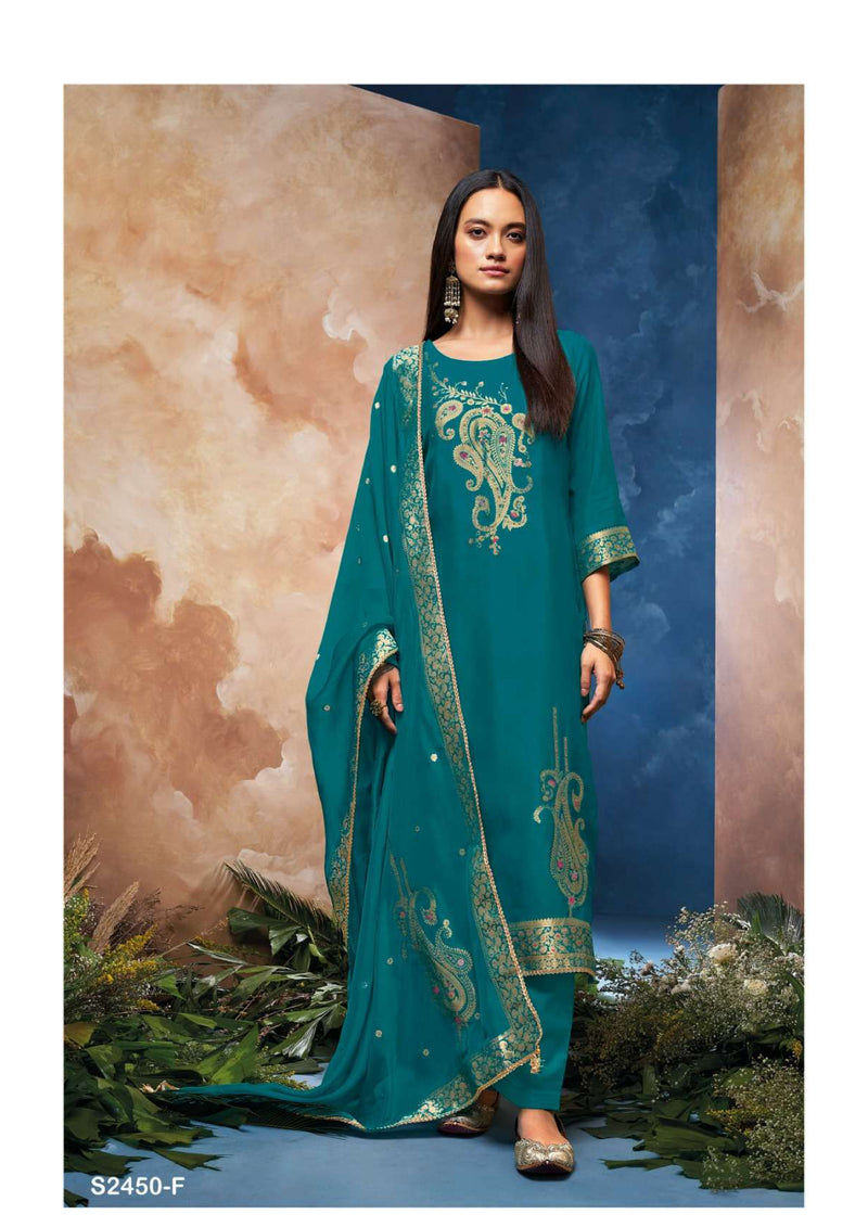 Ganga Fashion Salima 2450 Silk Jacquard Festival Wear Designer Salwar Kameez