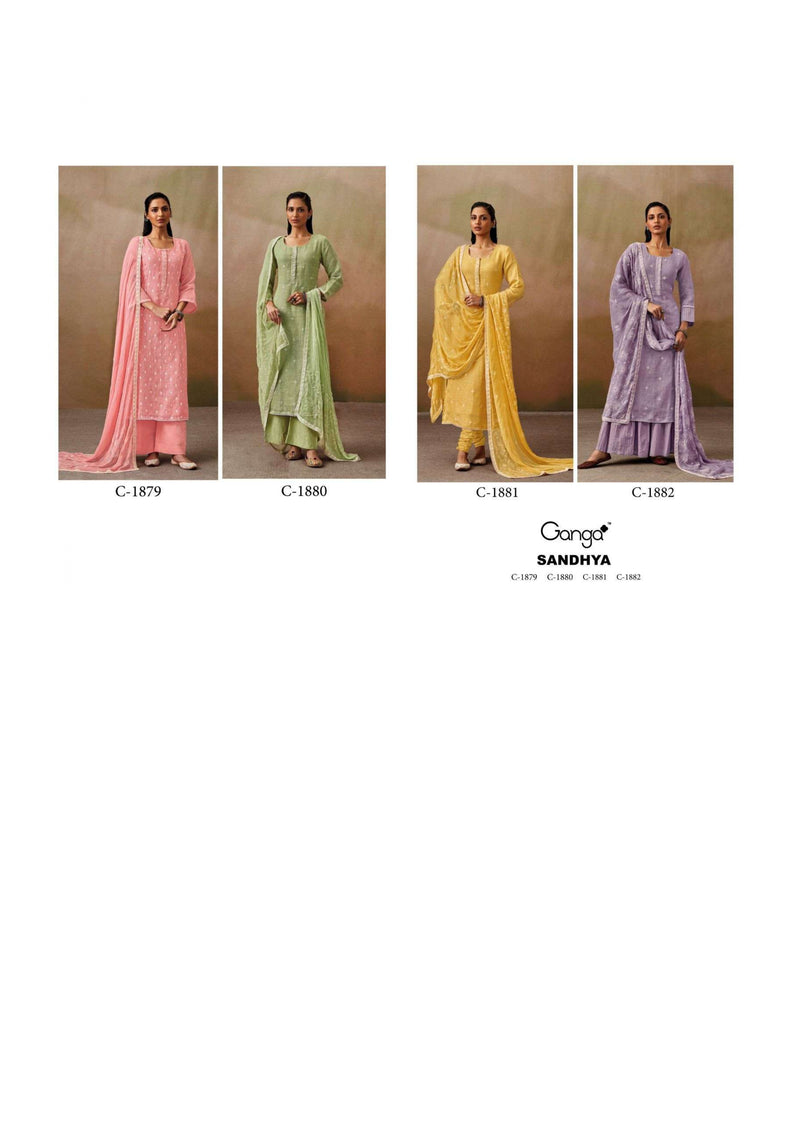 Ganga Fashion Sandhya Cotton Embroidery Hand Work Party Wear Salwar Suit