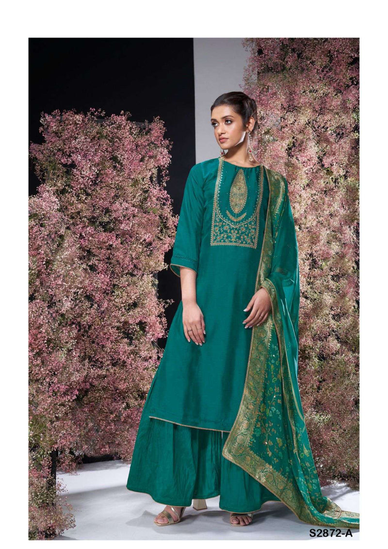 Ganga Fashion Shireen 2872 Bemberg Russian Silk Wedding Wear Salwar Suit