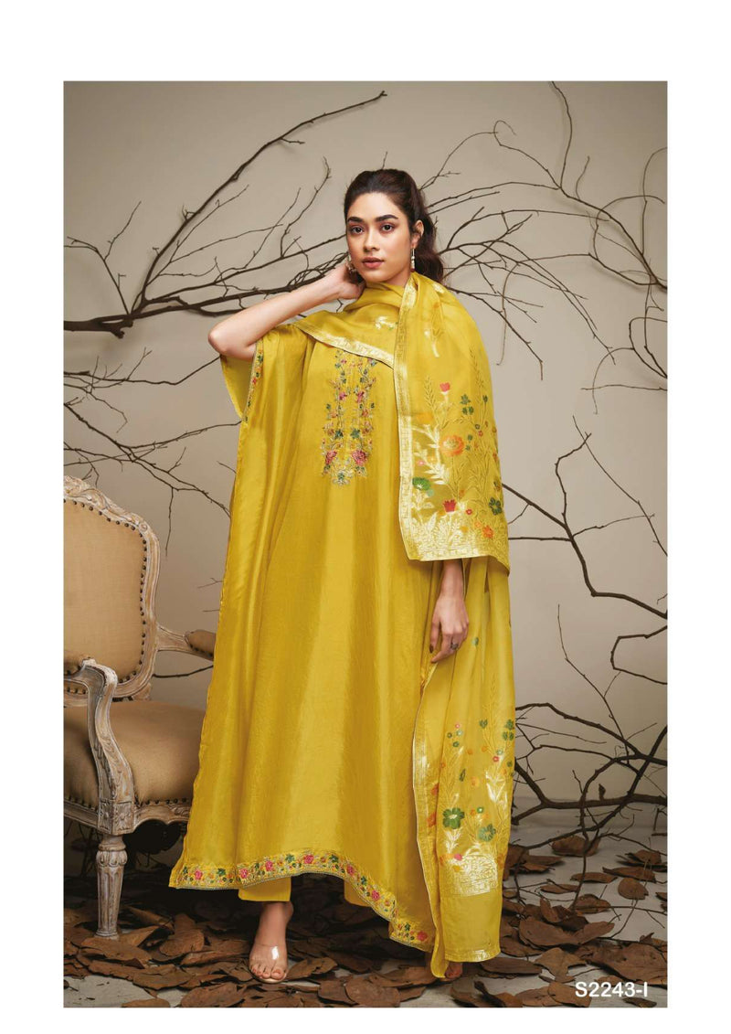 Ganga Fashion Stella 2243 New Silk Embroidery Hand Work Designer Salwar Kameez