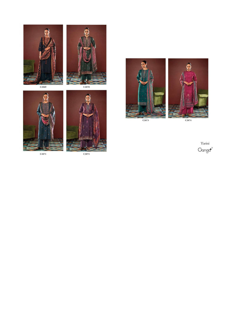 Ganga Fashion Tarini  Bemberg Russian Silk Printed Casual Wear Salwar Kameez