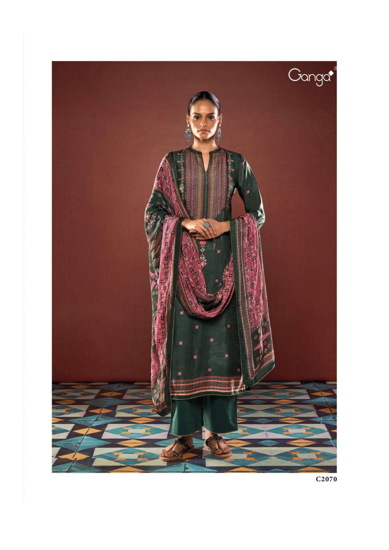 Ganga Fashion Tarini  Bemberg Russian Silk Printed Casual Wear Salwar Kameez