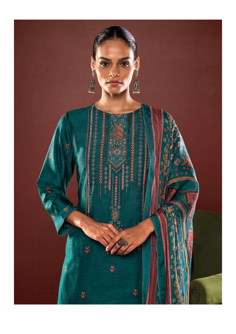 Ganga Fashion Tarini  Bemberg Russian Silk Printed Casual Wear Salwar Kameez