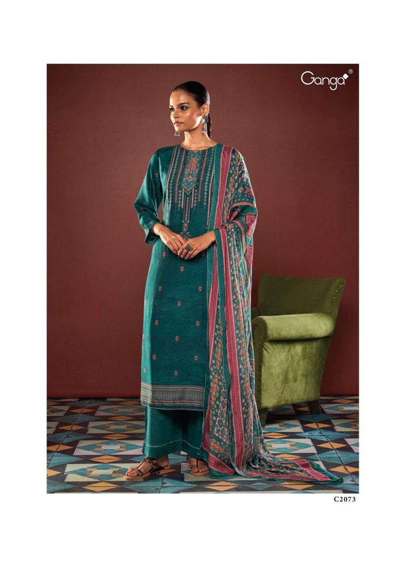 Ganga Fashion Tarini  Bemberg Russian Silk Printed Casual Wear Salwar Kameez