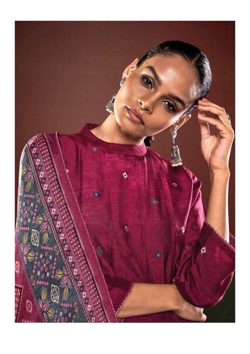 Ganga Fashion Tarini  Bemberg Russian Silk Printed Casual Wear Salwar Kameez