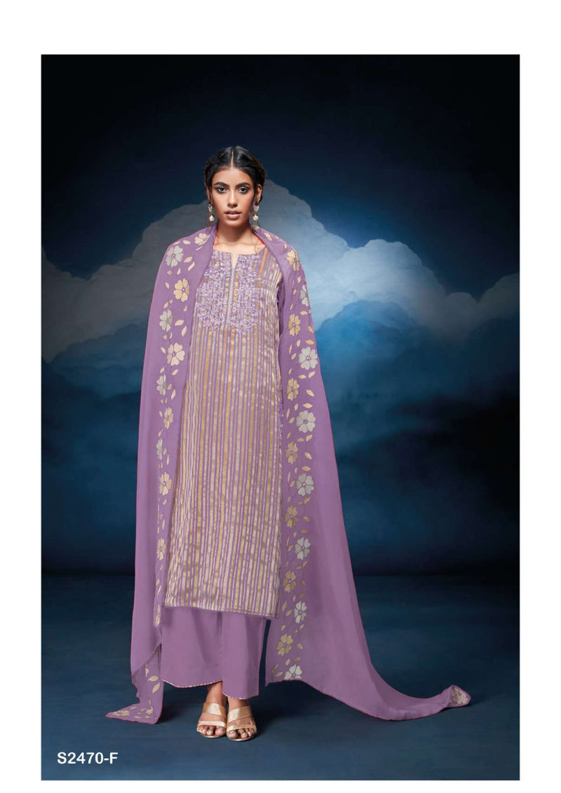 Ganga Fashion Theodora 2470 Organza Embroidery Hand Work Party Wear Salwar Suit