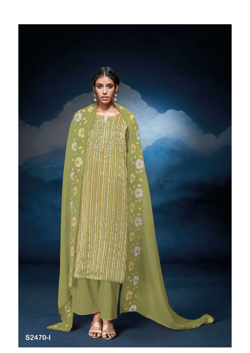 Ganga Fashion Theodora 2470 Organza Embroidery Hand Work Party Wear Salwar Suit