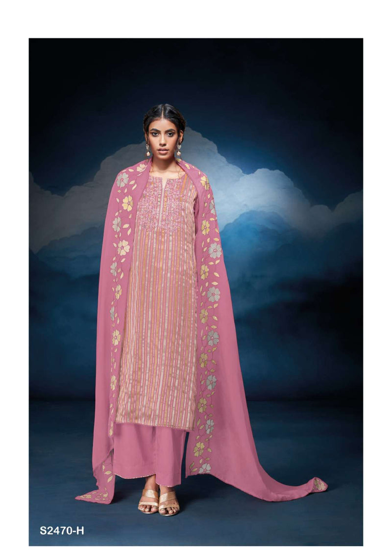 Ganga Fashion Theodora 2470 Organza Embroidery Hand Work Party Wear Salwar Suit