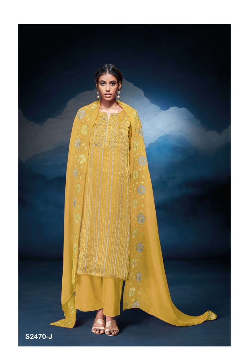 Ganga Fashion Theodora 2470 Organza Embroidery Hand Work Party Wear Salwar Suit