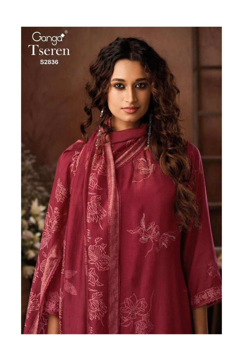 Ganga Fashion Tseren 2836 Bemberg Silk Printed Party Wear Salwar Suit