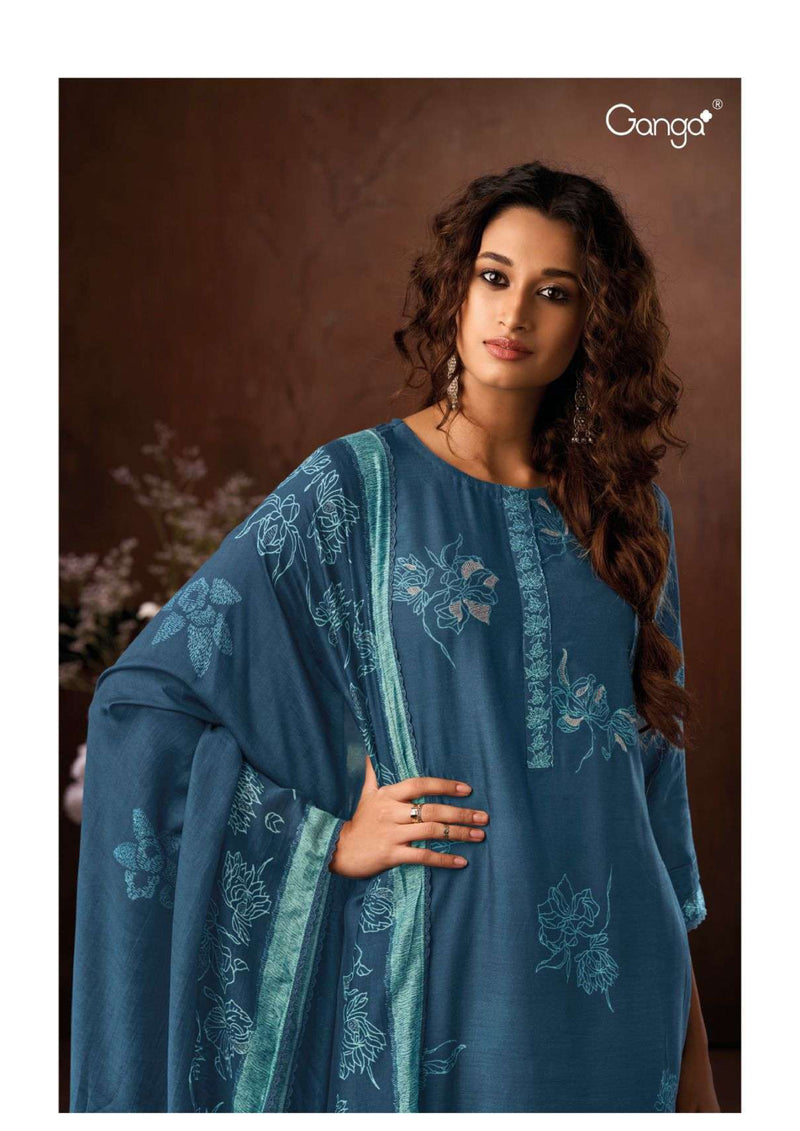 Ganga Fashion Tseren 2836 Bemberg Silk Printed Party Wear Salwar Suit