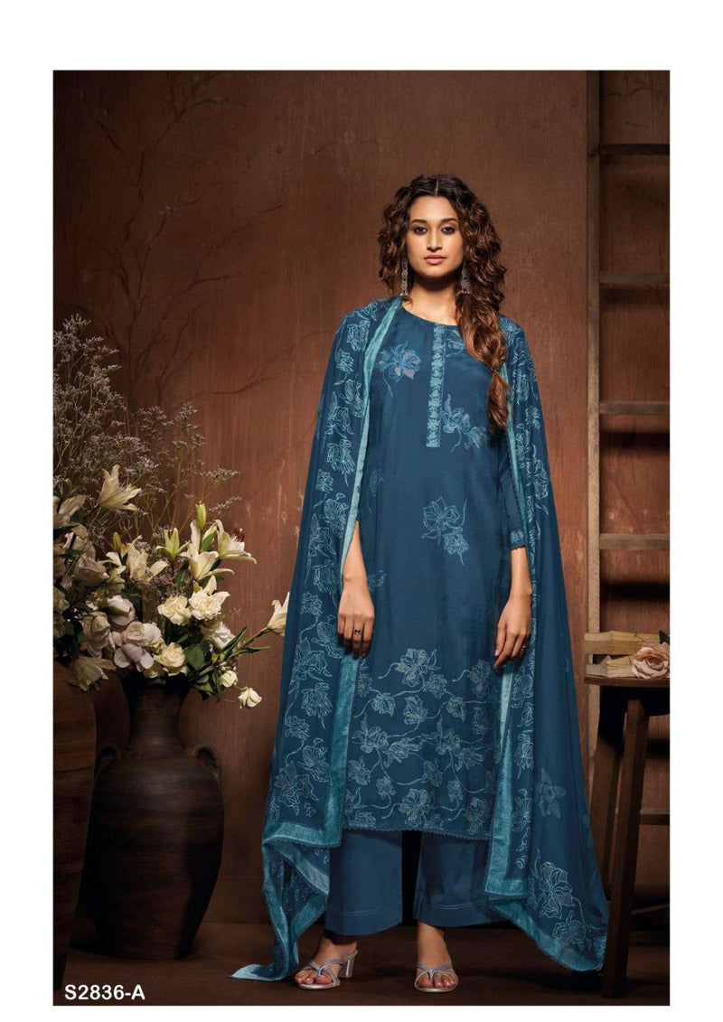 Ganga Fashion Tseren 2836 Bemberg Silk Printed Party Wear Salwar Suit