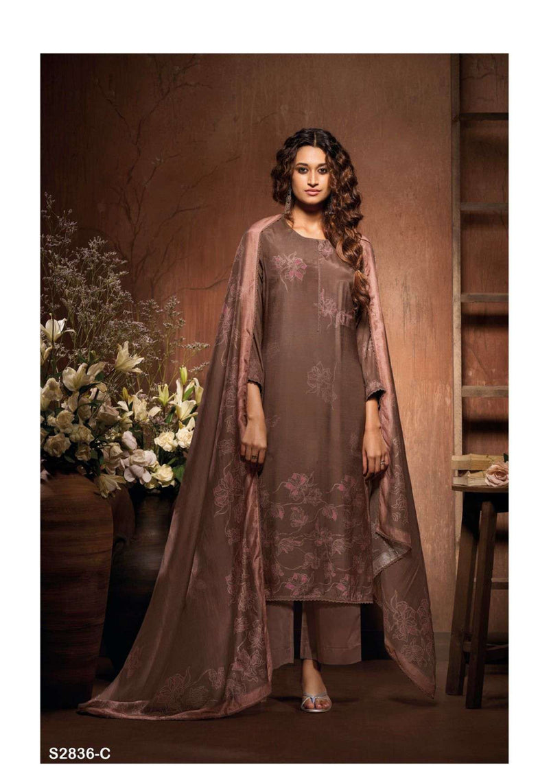 Ganga Fashion Tseren 2836 Bemberg Silk Printed Party Wear Salwar Suit
