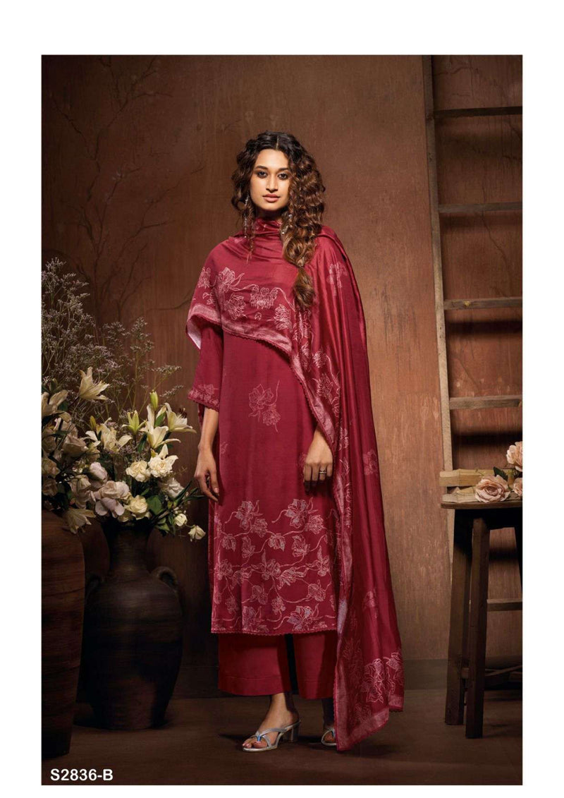 Ganga Fashion Tseren 2836 Bemberg Silk Printed Party Wear Salwar Suit