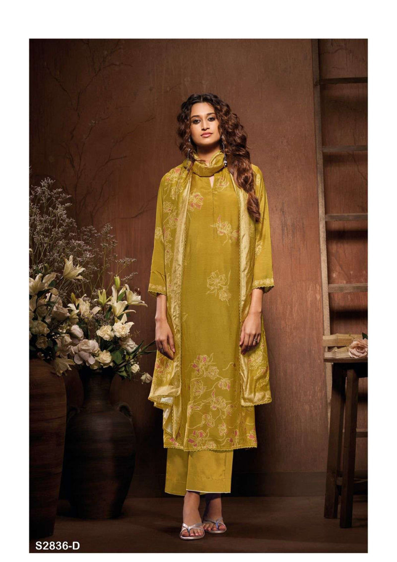 Ganga Fashion Tseren 2836 Bemberg Silk Printed Party Wear Salwar Suit