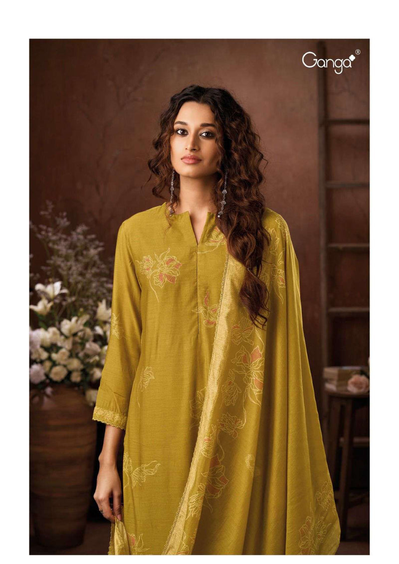 Ganga Fashion Tseren 2836 Bemberg Silk Printed Party Wear Salwar Suit