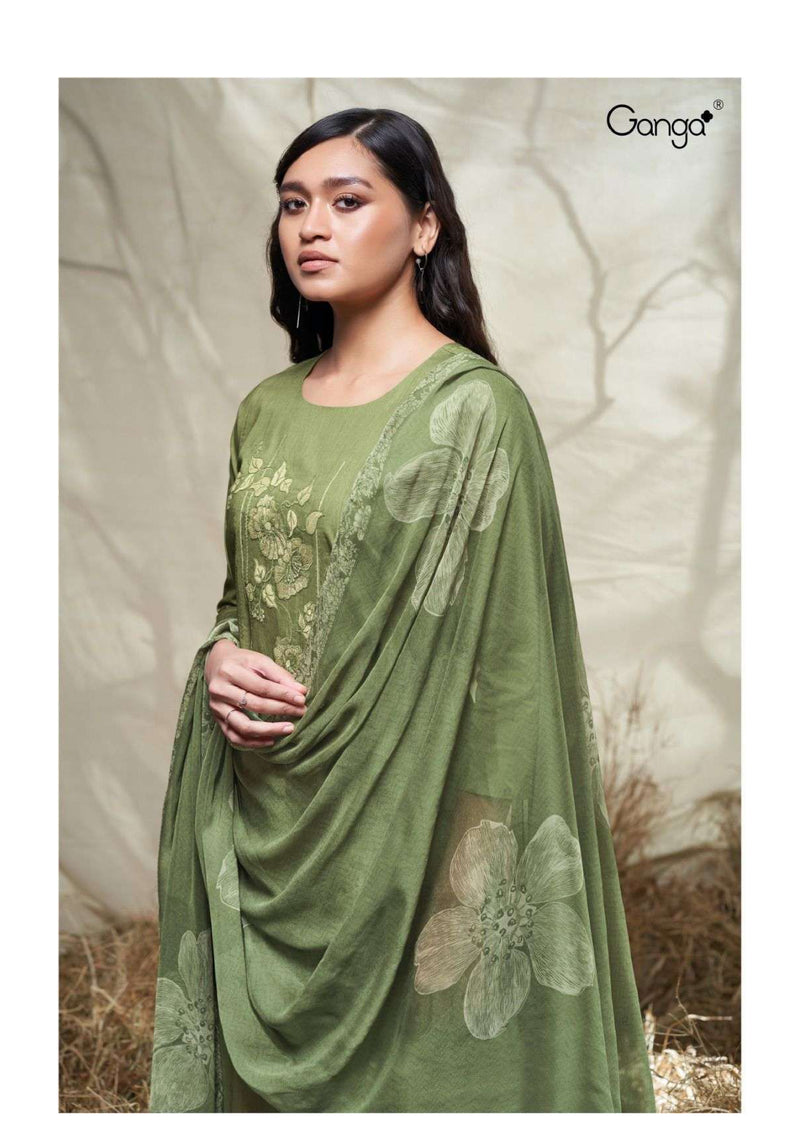 Ganga Fashion Twisha 2729 Cotton Printed Embroidery Designer Salwar Suit