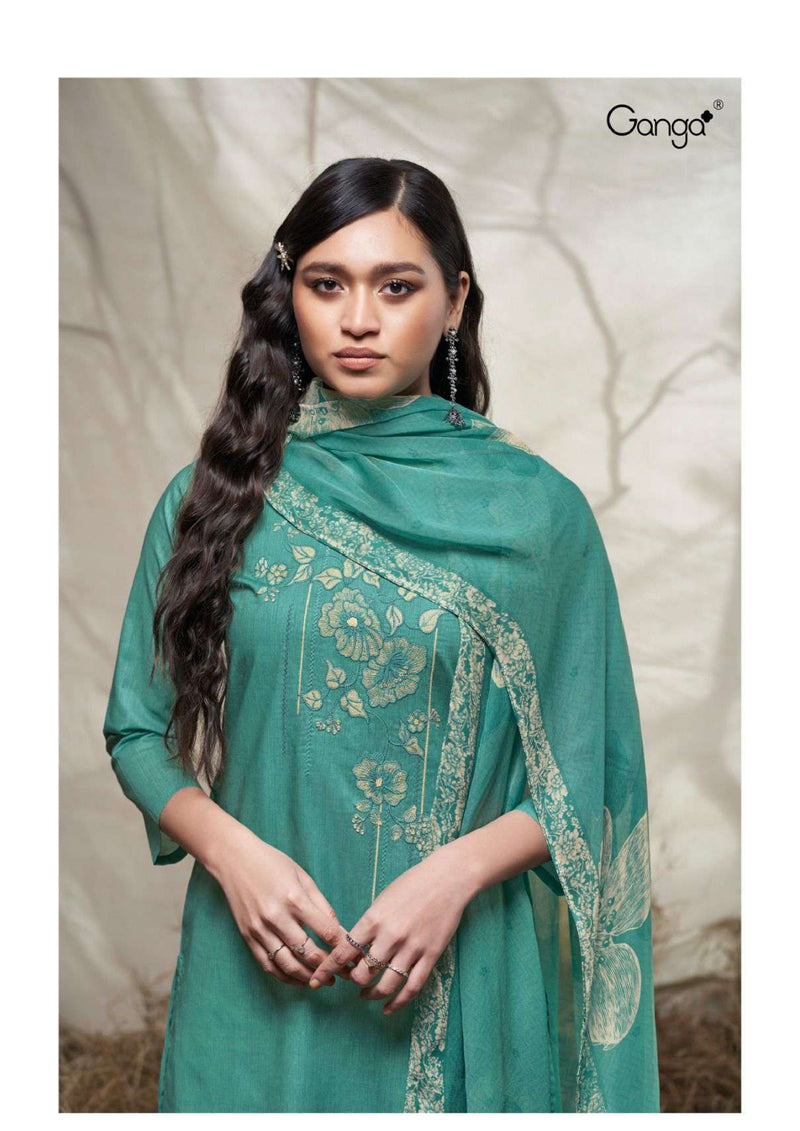 Ganga Fashion Twisha 2729 Cotton Printed Embroidery Designer Salwar Suit