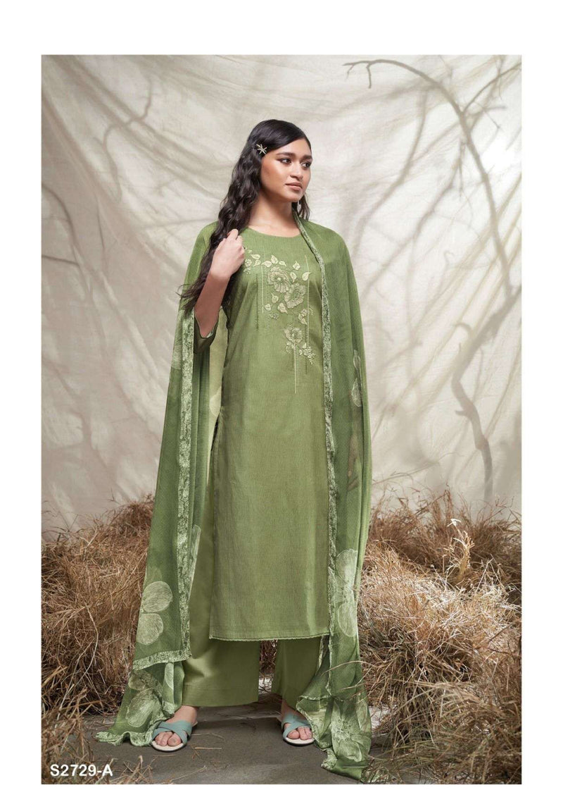 Ganga Fashion Twisha 2729 Cotton Printed Embroidery Designer Salwar Suit
