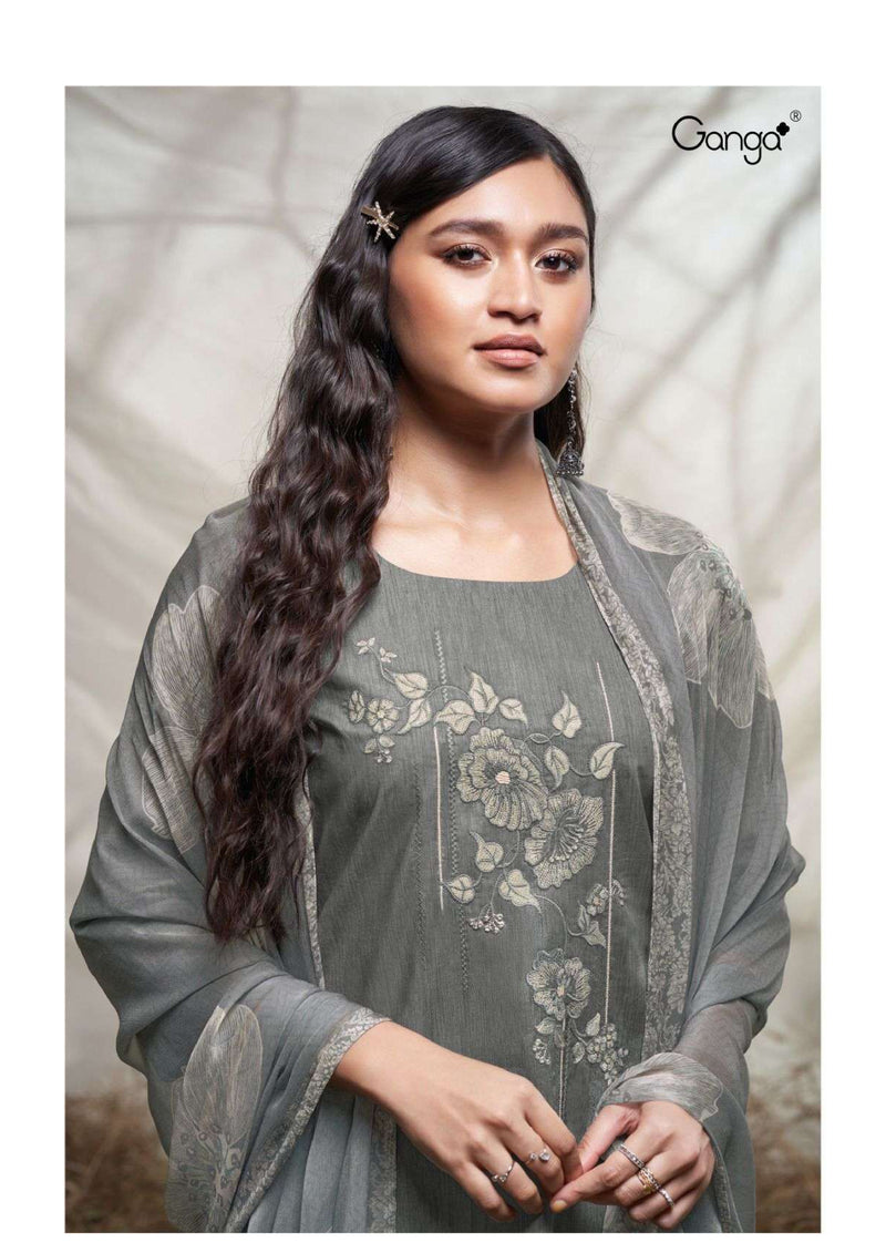 Ganga Fashion Twisha 2729 Cotton Printed Embroidery Designer Salwar Suit
