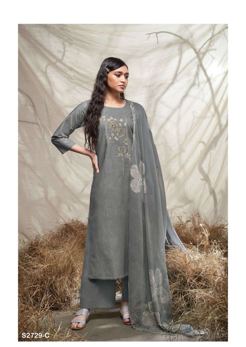 Ganga Fashion Twisha 2729 Cotton Printed Embroidery Designer Salwar Suit