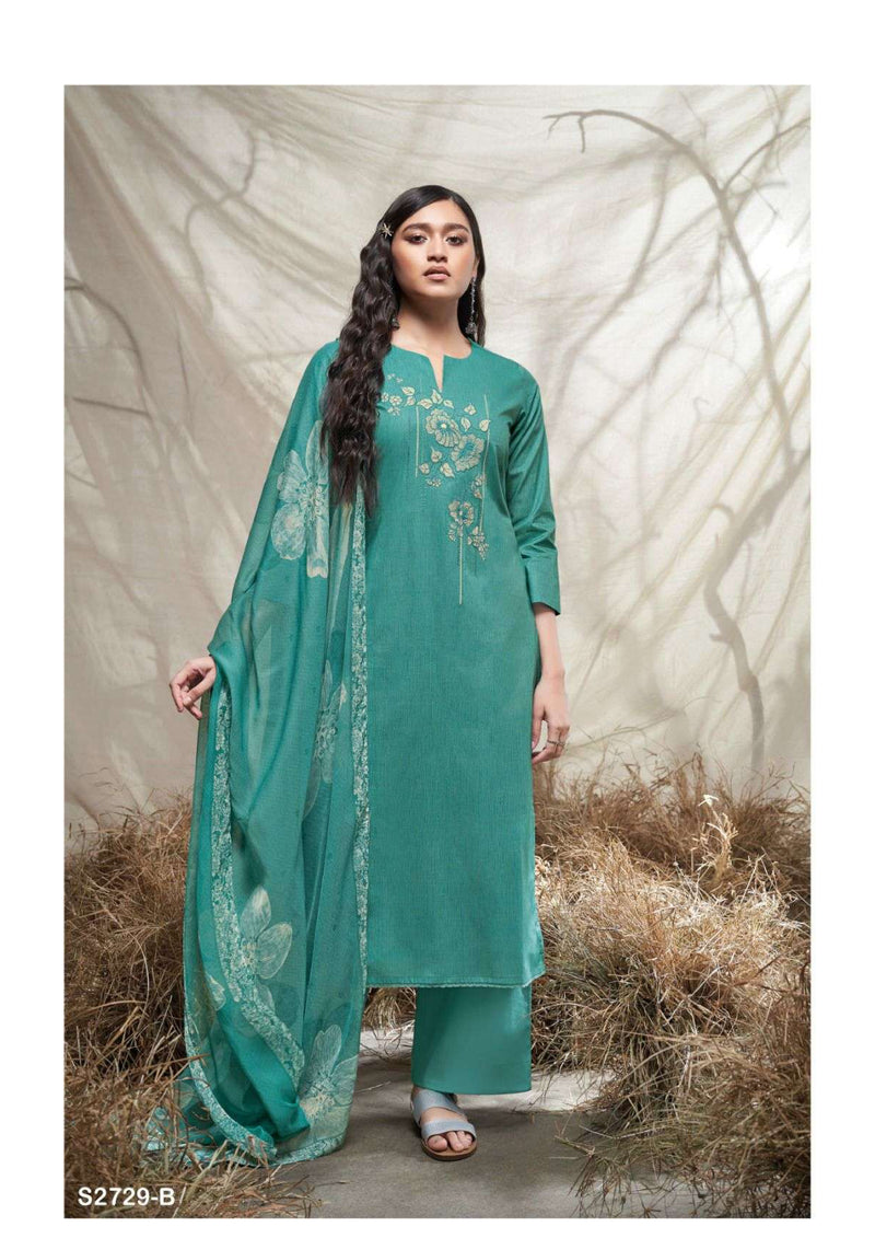 Ganga Fashion Twisha 2729 Cotton Printed Embroidery Designer Salwar Suit